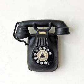 Black Vintage Resin Telephone