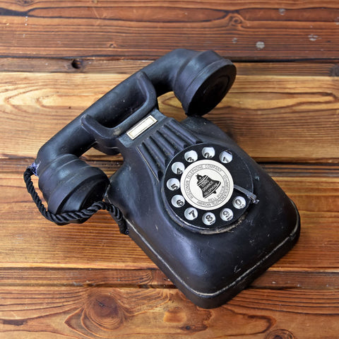 Black Vintage Resin Telephone