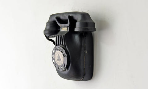 Black Vintage Resin Telephone