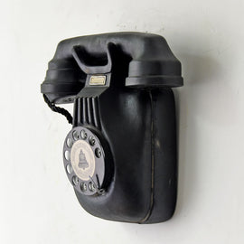 Black Vintage Resin Telephone