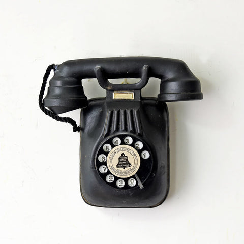 Black Vintage Resin Telephone